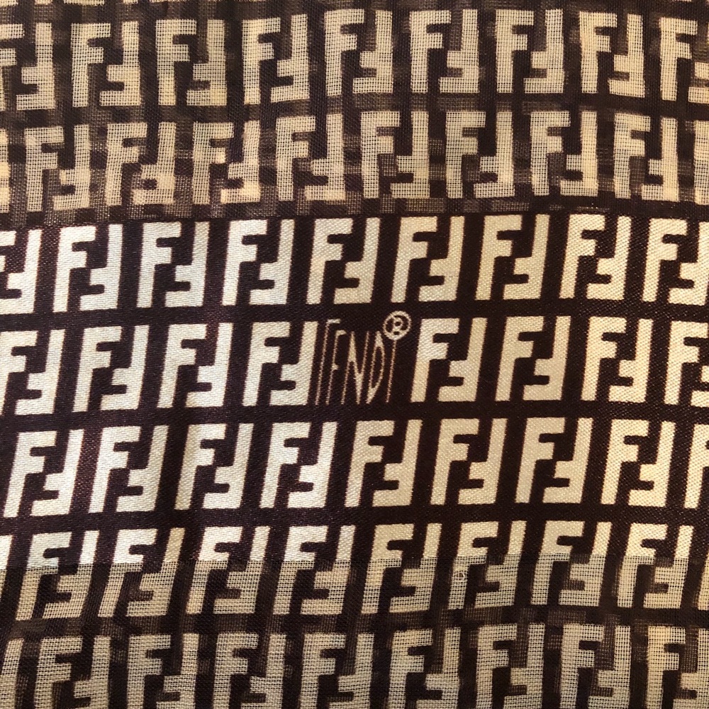 100% authentic FENDI silk scarf square 34.5x34.5